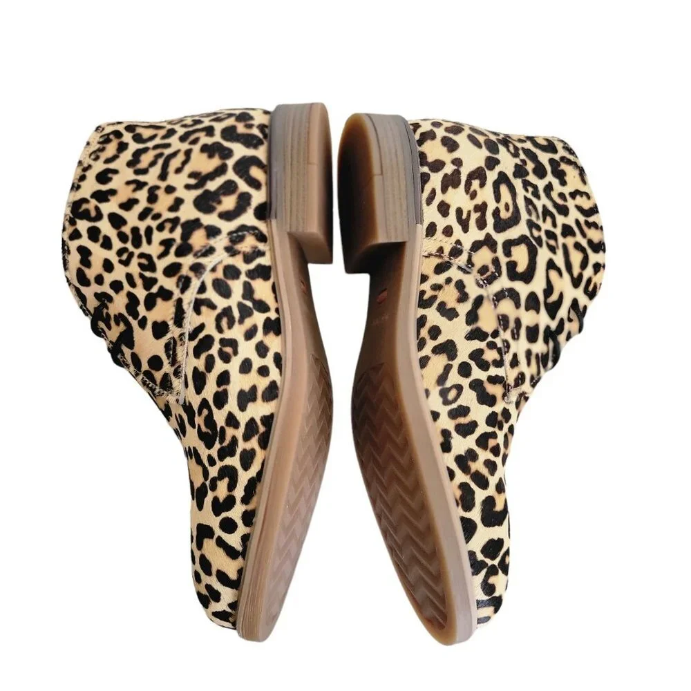 New - HUSH PUPPIES Haircalf Comfort Chukkas Leopard Women | 6.5